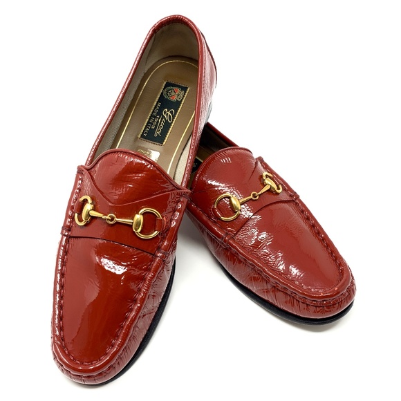 GUCCI 1953 Roos Red Patent Leather Luxury Loafer - Picture 4 of 8